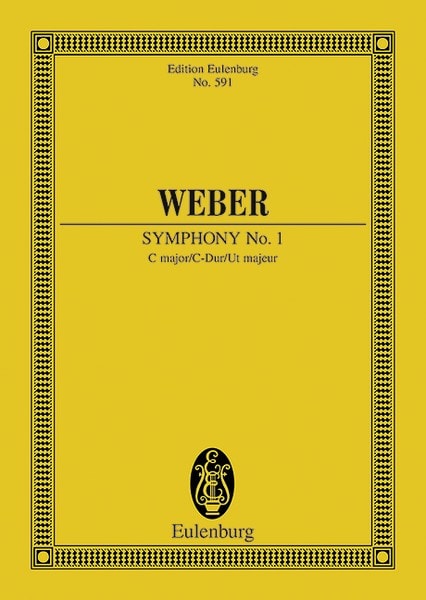 Weber: Symphony No. 1 C major JV 50 (Study Score) published by Eulenburg